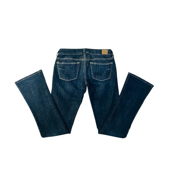 American Eagle Women's Dark Wash Skinny Kick Flare Jeans 6L - Picture 5 of 10